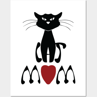 Art Nouveau Cat Mom Posters and Art